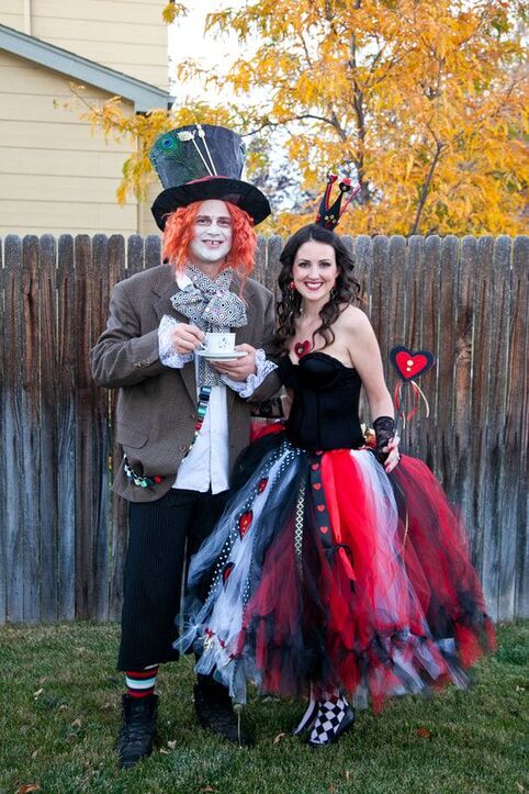 DIY Queen of Hearts and Mad Hatter Alice and Wonderland Costumes - THE ...